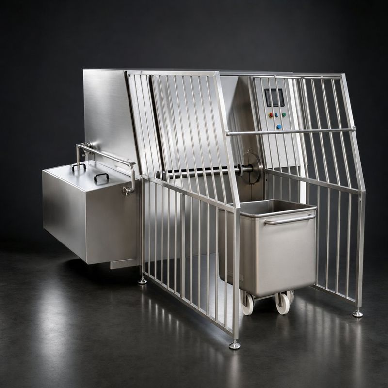 Machine de lavage industriel pour chariots à viande