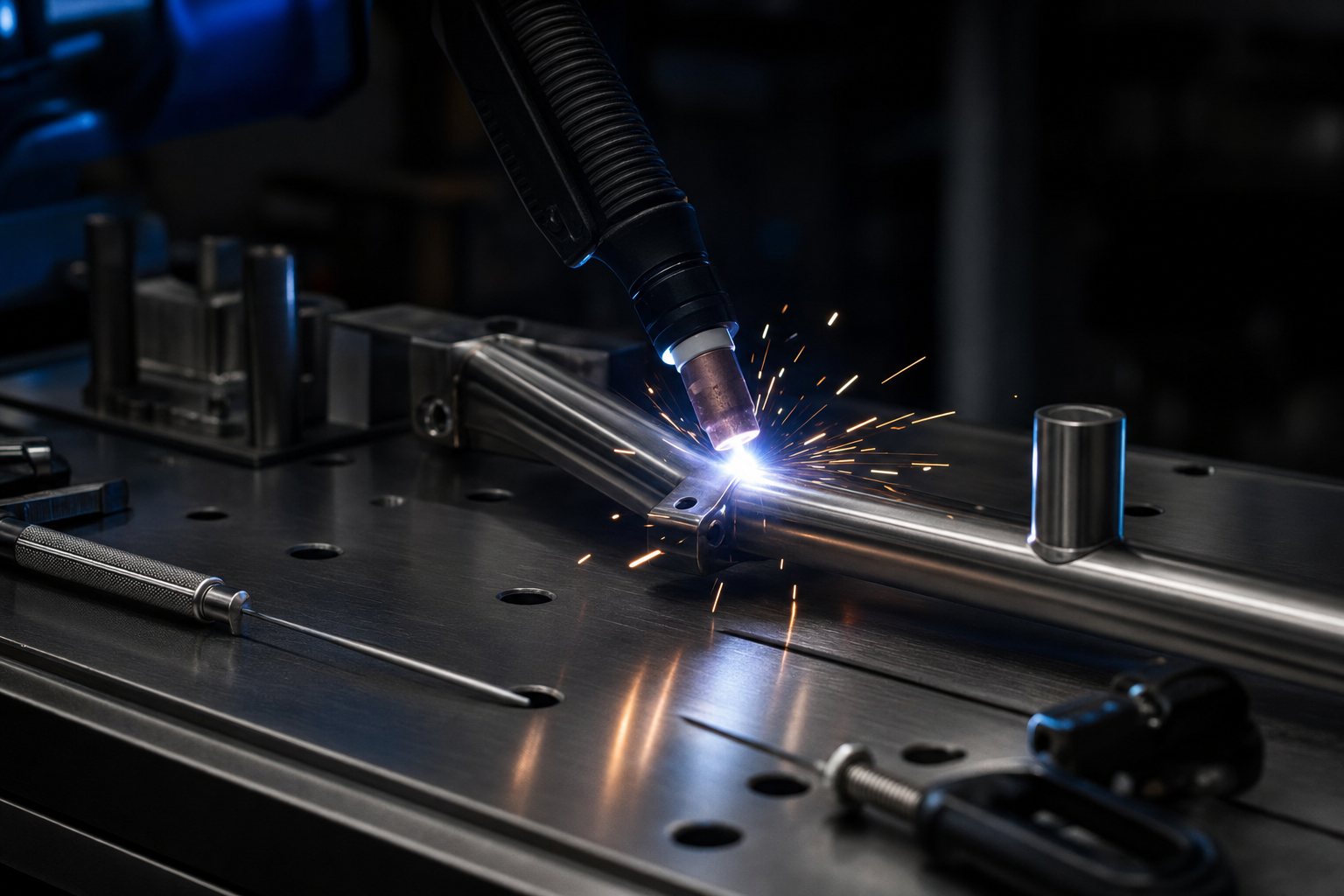 Fabrication inox sur mesure — atelier Rhynox